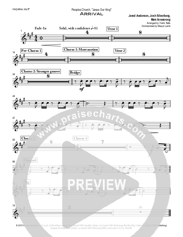 Arrival French Horn (Peoples Church Worship)