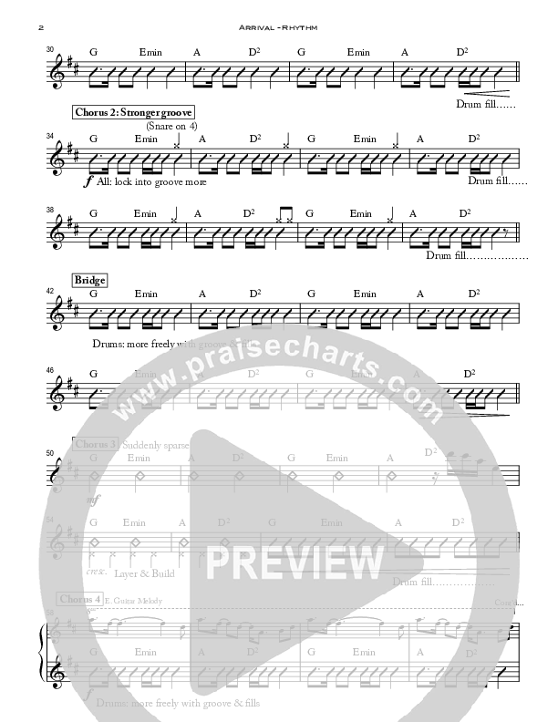 Arrival Rhythm Chart (Peoples Church Worship)