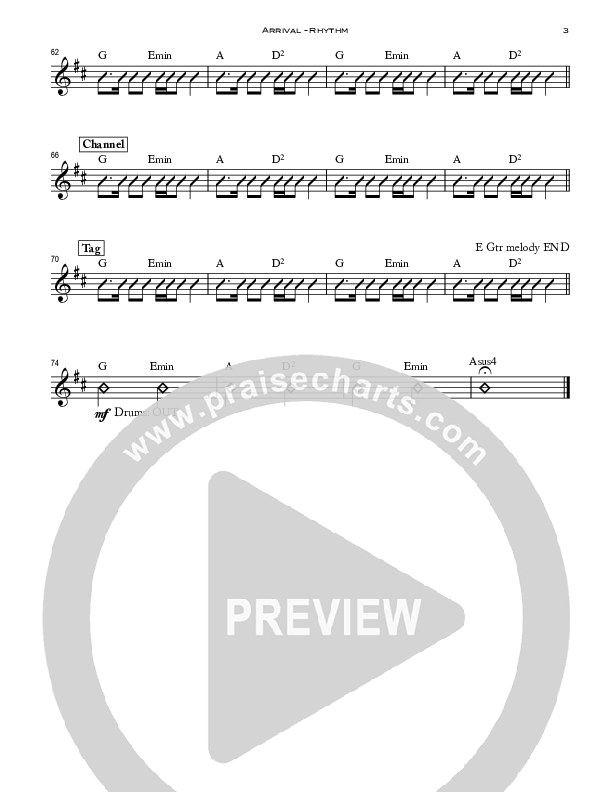Arrival Rhythm Chart (Peoples Church Worship)