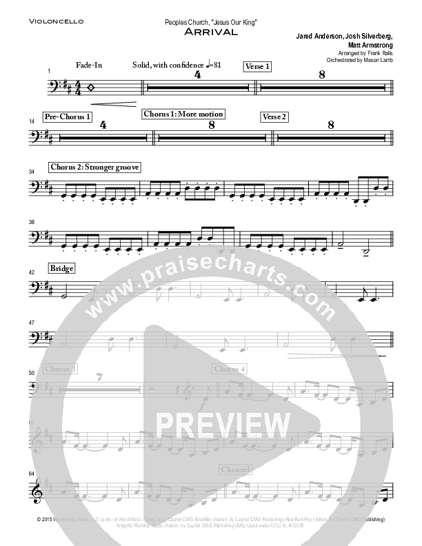 Arrival Violincello (Peoples Church Worship)