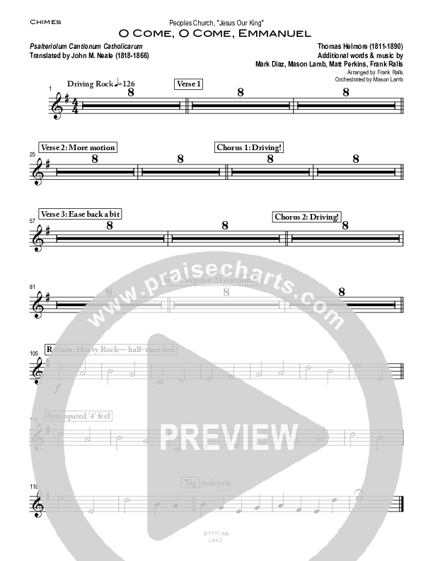 O Come O Come Emmanuel Chimes (Peoples Church Worship)