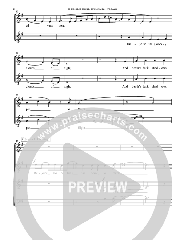 O Come O Come Emmanuel Choir Sheet (SATB) (Peoples Church Worship)