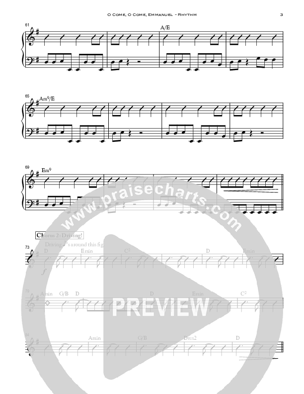O Come O Come Emmanuel Rhythm Chart (Peoples Church Worship)