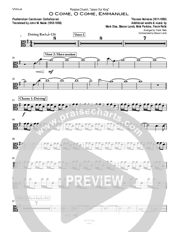 O Come O Come Emmanuel Viola (Peoples Church Worship)