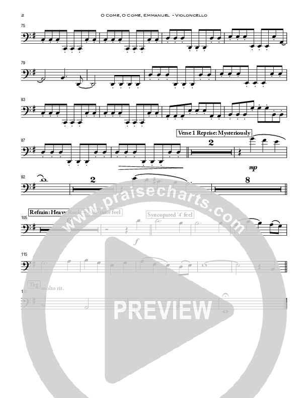 O Come O Come Emmanuel Violincello (Peoples Church Worship)