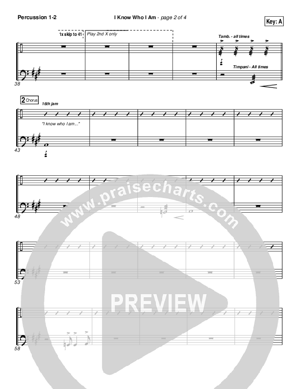 I Know Who I Am Percussion 1/2 (Israel Houghton)