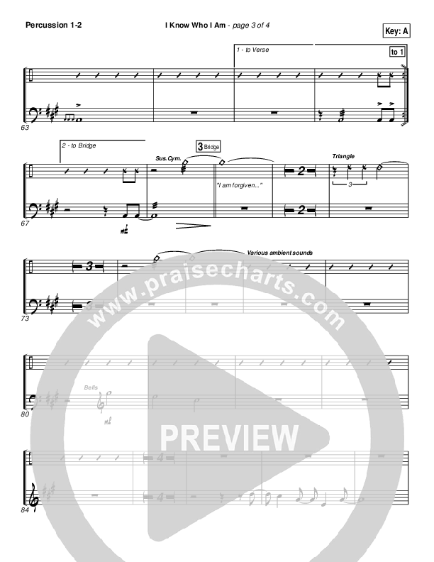 I Know Who I Am Percussion 1/2 (Israel Houghton)