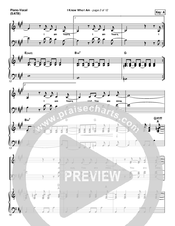 I Know Who I Am Piano/Vocal (Israel Houghton)