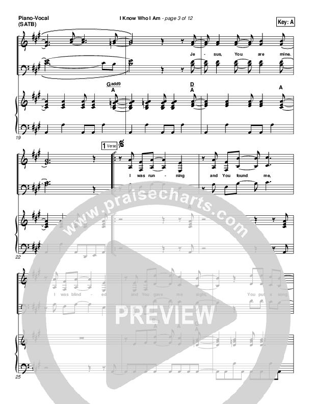 I Know Who I Am Piano/Vocal (Israel Houghton)