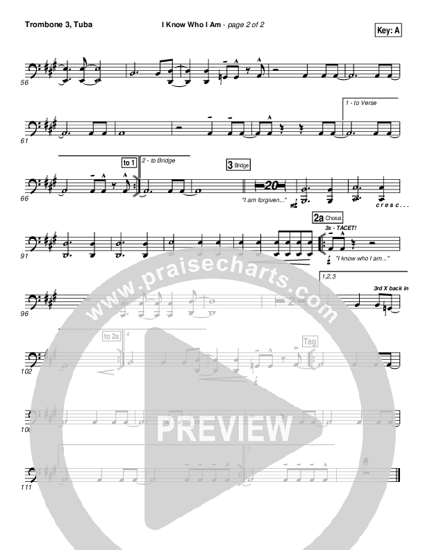 I Know Who I Am Trombone 3/Tuba (Israel Houghton)