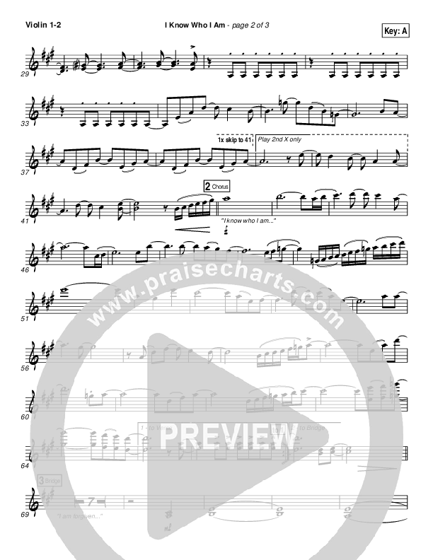 I Know Who I Am Violin 1/2 (Israel Houghton)