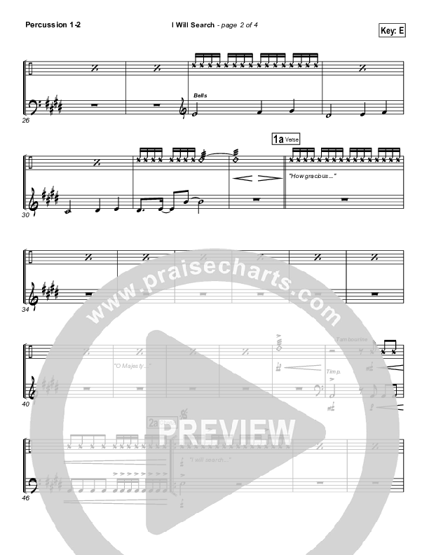 I Will Search Percussion 1/2 (Israel Houghton)