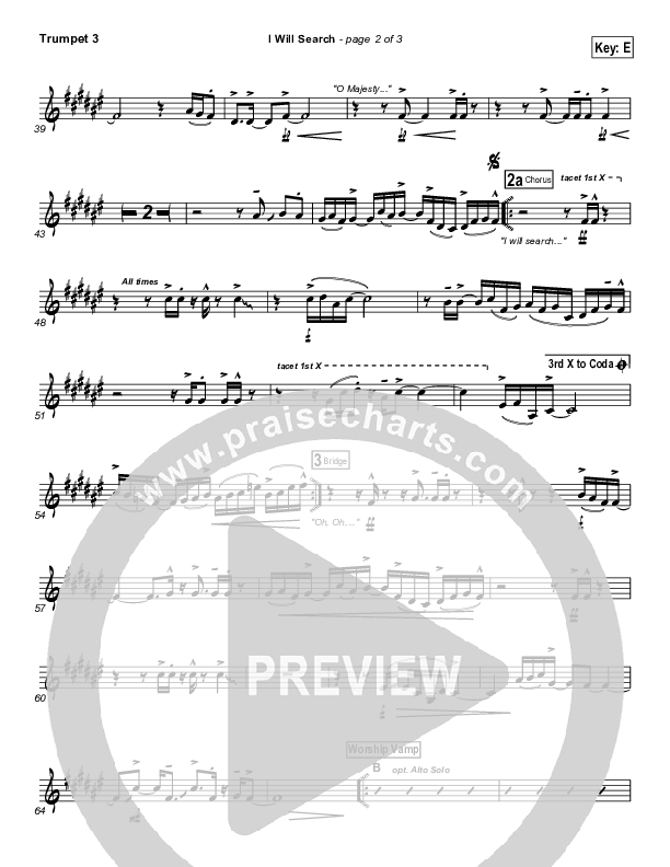 I Will Search Trumpet 3 (Israel Houghton)