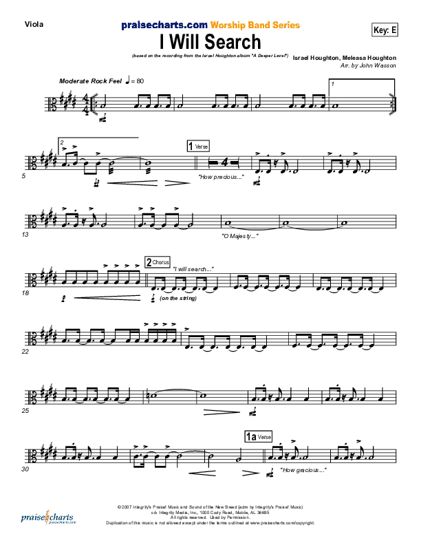 I Will Search Viola (Israel Houghton)