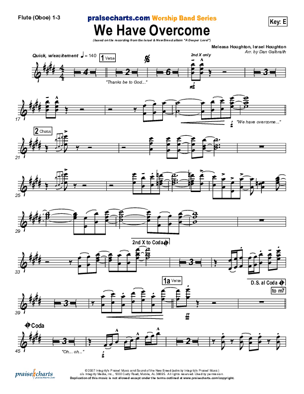 We Have Overcome Wind Pack (Israel Houghton)