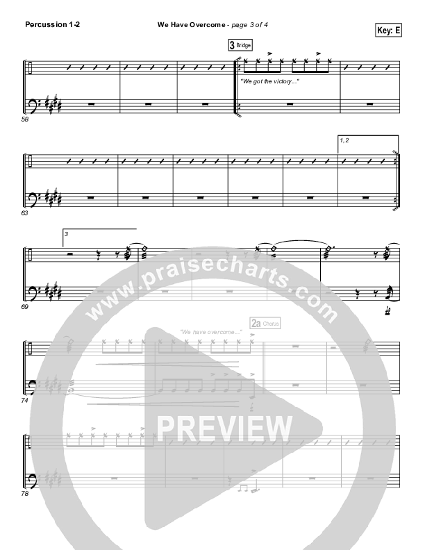 We Have Overcome Percussion 1/2 (Israel Houghton)