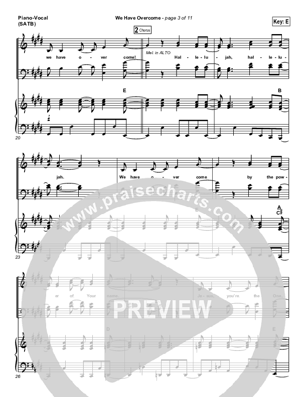 We Have Overcome Piano/Vocal (Israel Houghton)