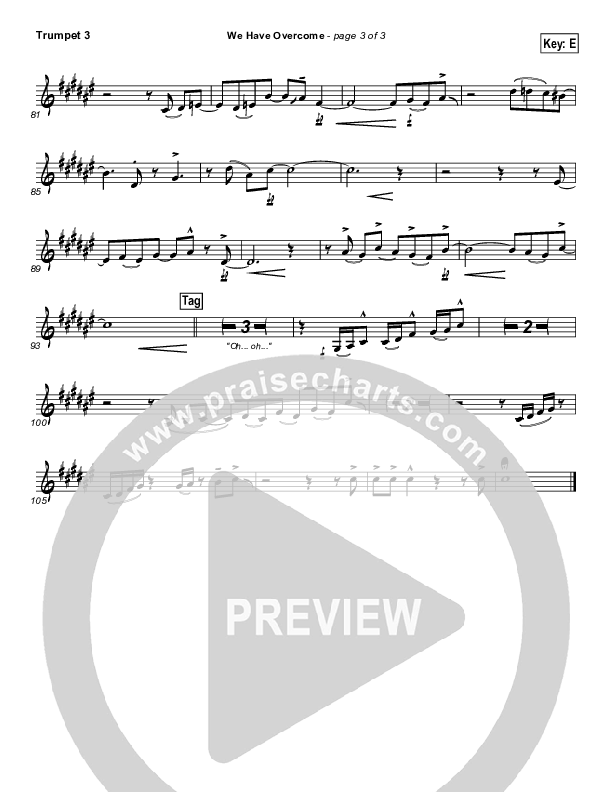 We Have Overcome Trumpet 3 (Israel Houghton)