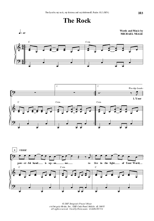 The Rock Piano/Vocal (Michael Neale)