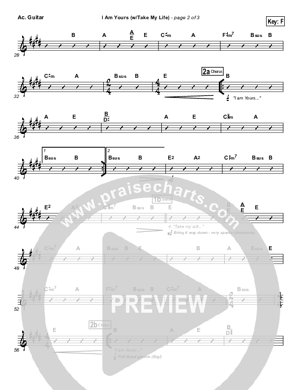 I Am Yours (with Take My Life And Let It Be) Acoustic Guitar (Michael Neale)