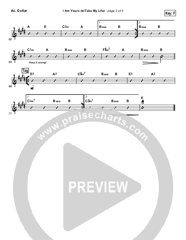 I Am Yours (with Take My Life And Let It Be) Acoustic Guitar (Michael Neale)