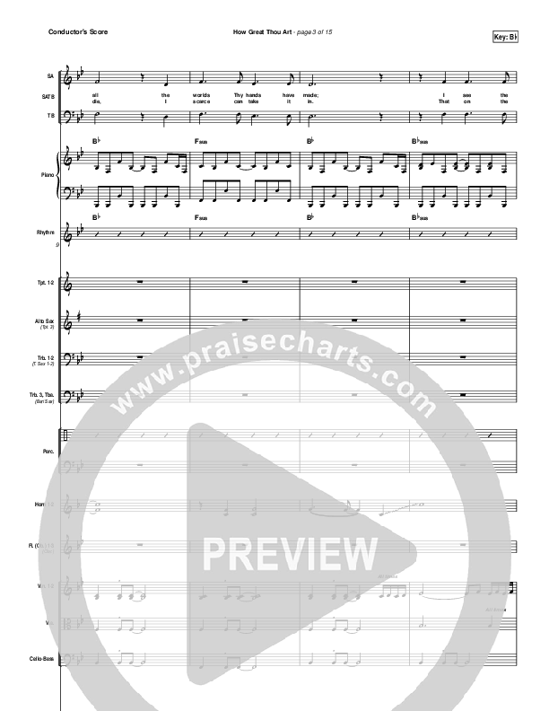 How Great Thou Art Conductor's Score (Paul Baloche)