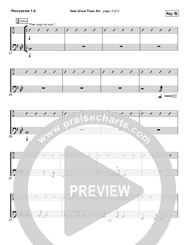 How Great Thou Art Percussion (Paul Baloche)