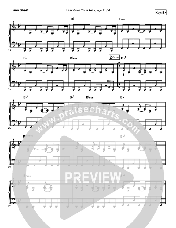 How Great Thou Art Piano Sheet (Paul Baloche)