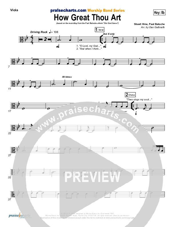 How Great Thou Art Viola (Paul Baloche)