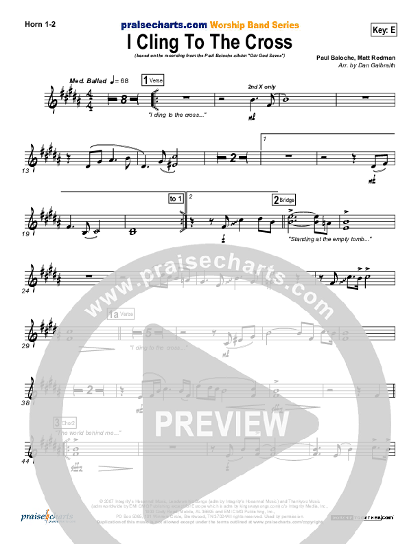 I Cling To The Cross French Horn 1/2 (Paul Baloche)