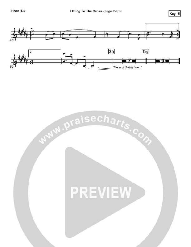 I Cling To The Cross French Horn 1/2 (Paul Baloche)