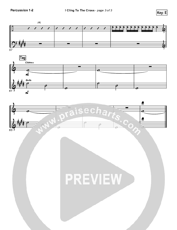 I Cling To The Cross Percussion 1/2 (Paul Baloche)