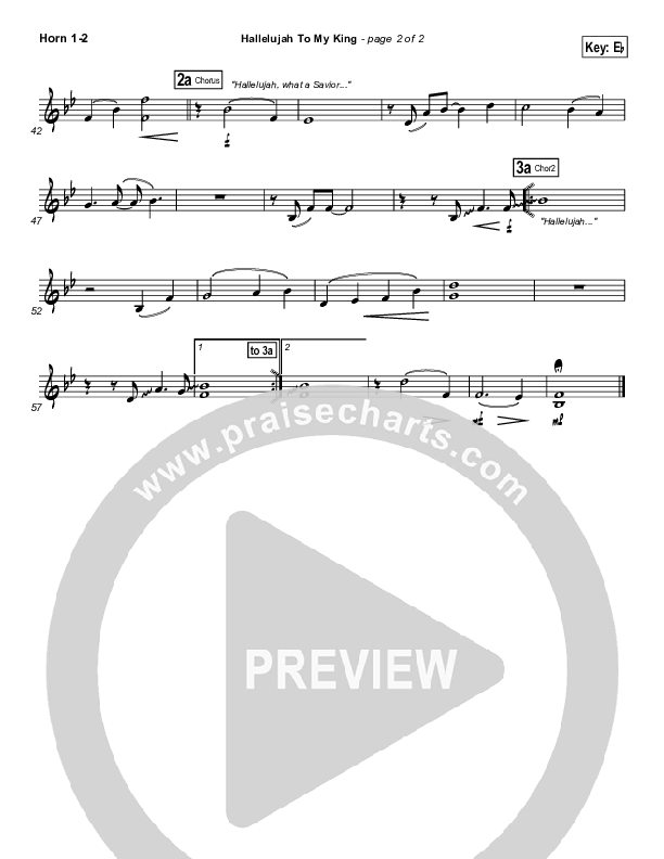 Hallelujah To My King Brass Pack (Paul Baloche)