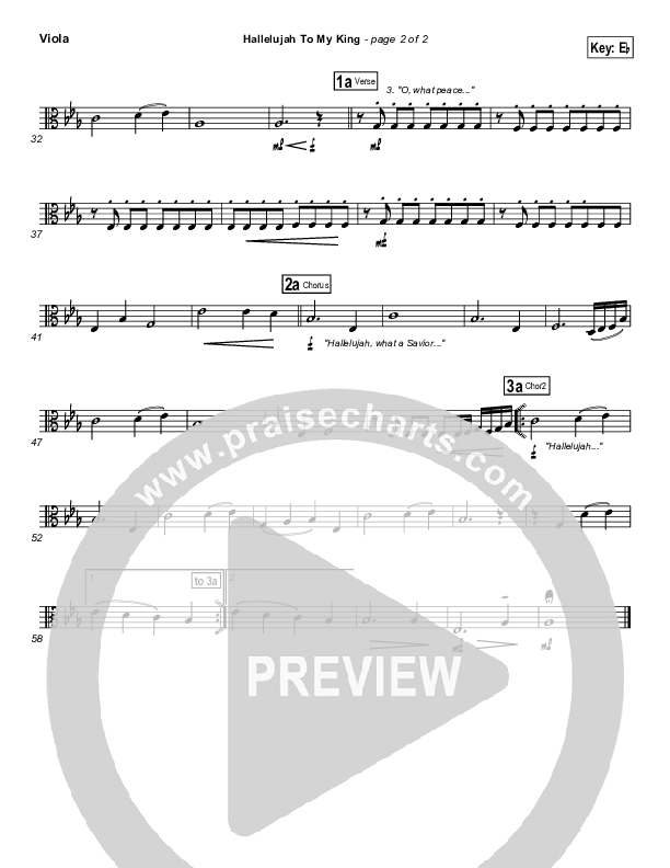 Hallelujah To My King Viola (Paul Baloche)