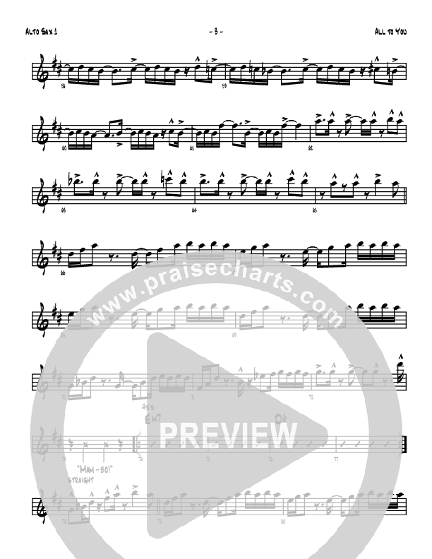 All To You Alto Sax 1/2 (Denver Bierman)