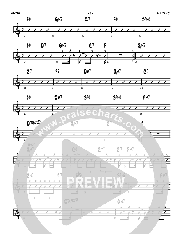 All To You Rhythm Chart (Denver Bierman)