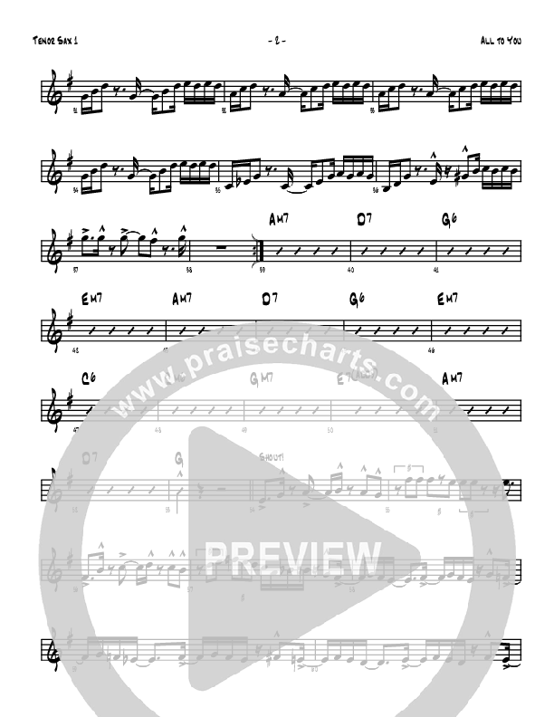 All To You Tenor Sax 1/2 (Denver Bierman)