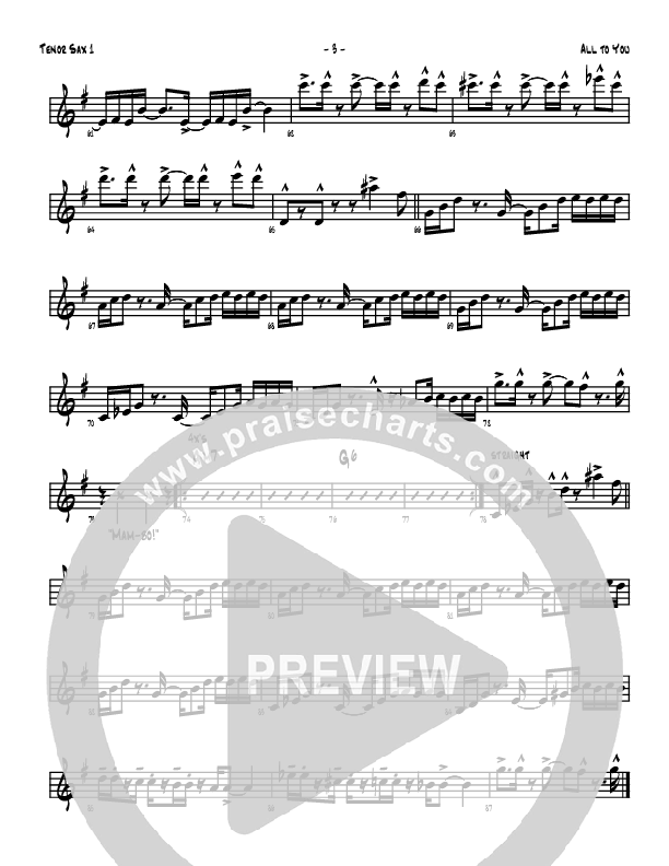 All To You Tenor Sax 1/2 (Denver Bierman)