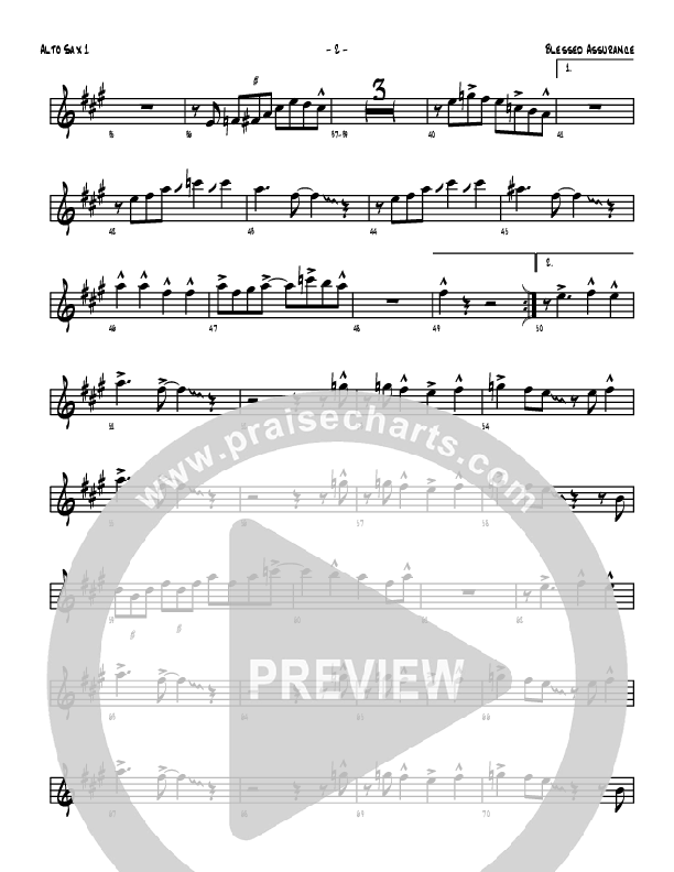 Blessed Assurance Alto Sax 1/2 (Denver Bierman)