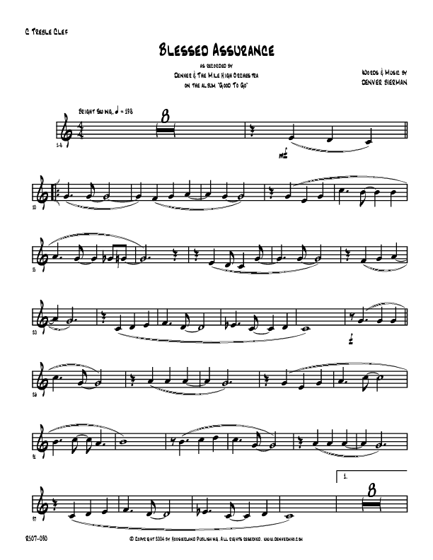 Blessed Assurance C Instruments (Denver Bierman)