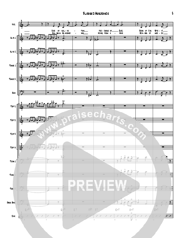 Blessed Assurance Conductor's Score (Denver Bierman)