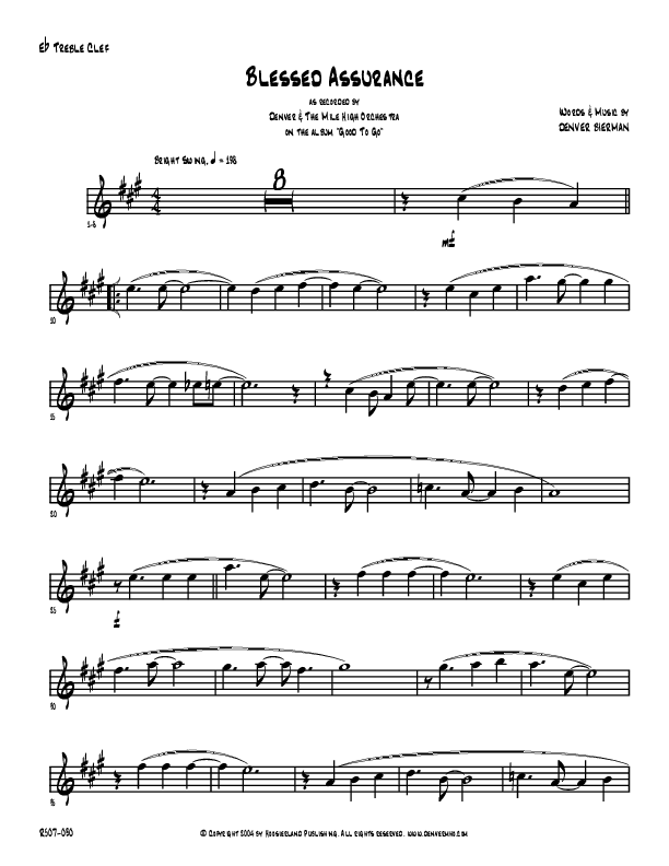 Blessed Assurance Eb Instruments (Denver Bierman)
