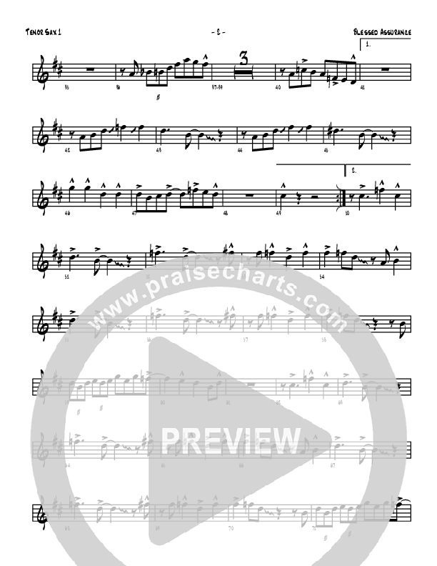 Blessed Assurance Tenor Sax 1/2 (Denver Bierman)