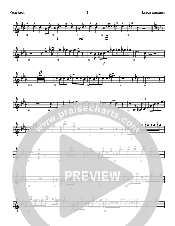 Blessed Assurance Tenor Sax 1/2 (Denver Bierman)