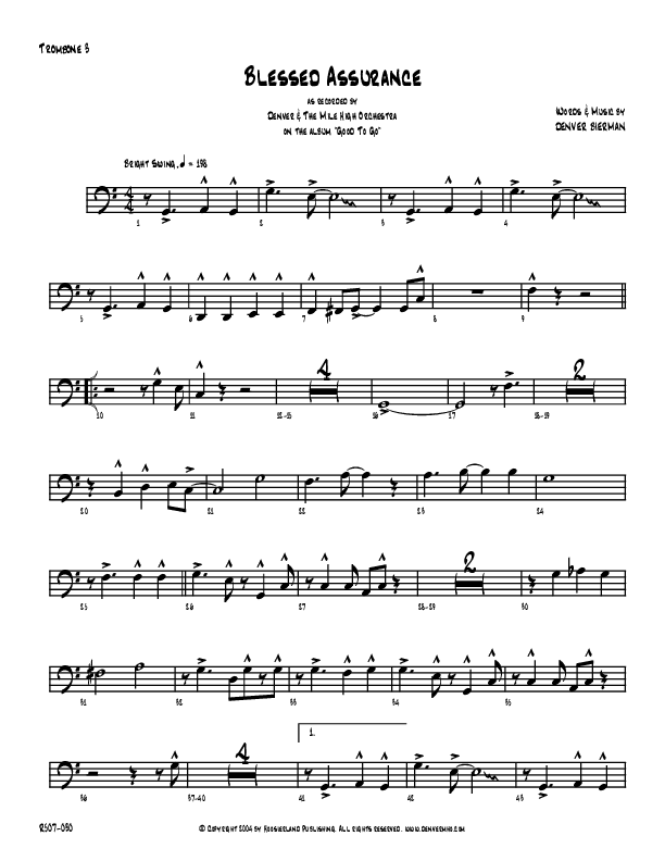 Blessed Assurance Trombone 3 (Denver Bierman)