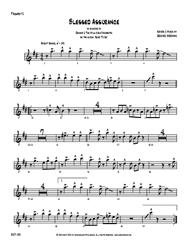 Blessed Assurance Trumpet 2 (Denver Bierman)