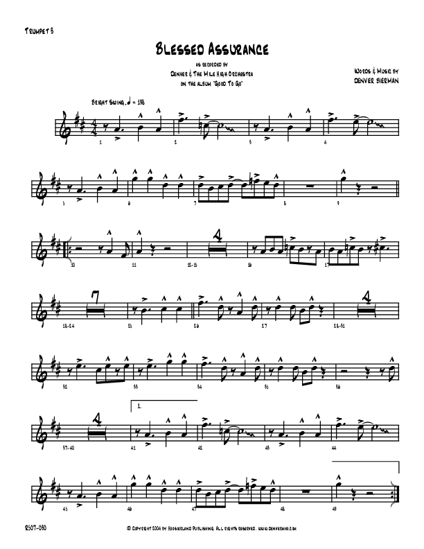 Blessed Assurance Trumpet 3 (Denver Bierman)