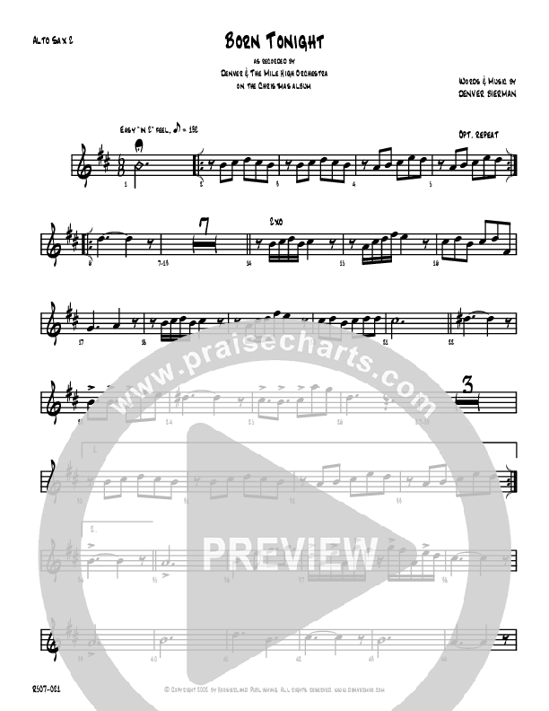 Born Tonight Alto Sax 1/2 (Denver Bierman)
