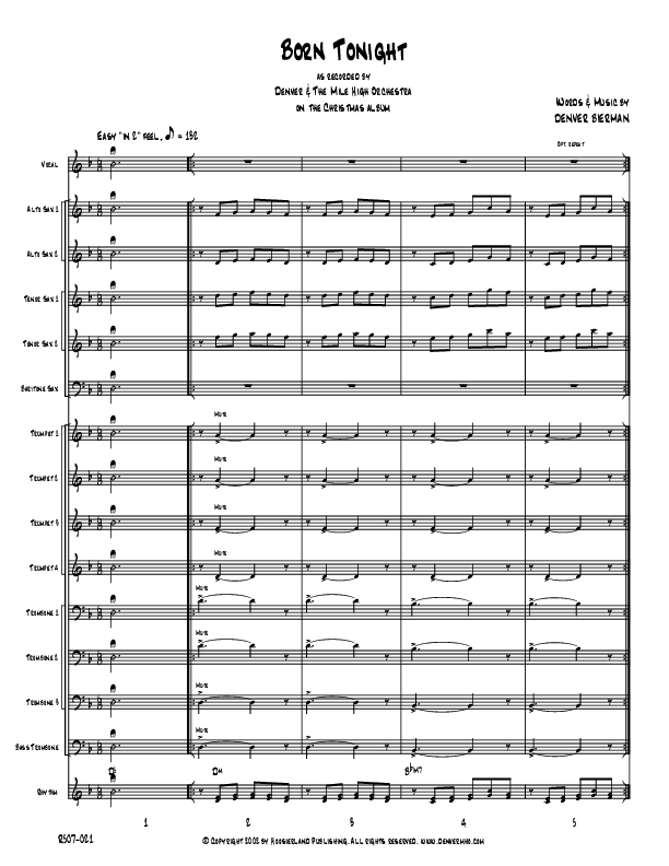 Born Tonight Orchestration (Denver Bierman)