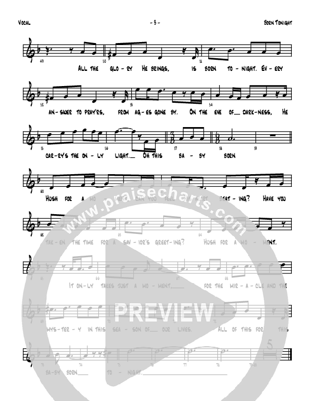 Born Tonight Lead Sheet (Denver Bierman)